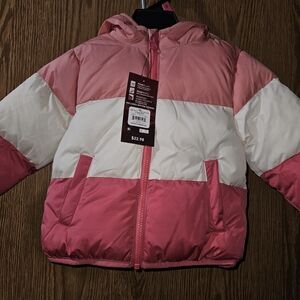 Swiss Tech Colorblock Hooded Puffer Jacket